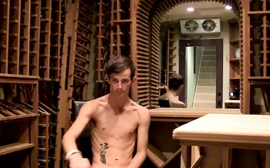 Twink Jasper Robinson relentlessly strokes his cock and fingers solo