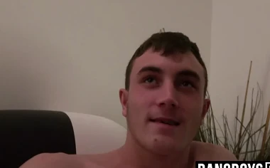 Gay dude anal drilled harshly until top creampied his asshole