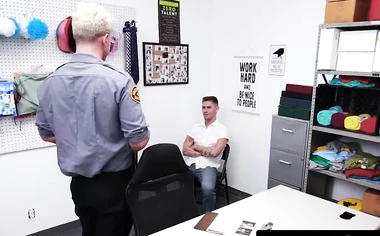 Zak Bishop & JJ Knight - Black Jock Perp Fucked by Hunky Guard in the polic