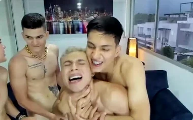 Twinks rough fucking orgy