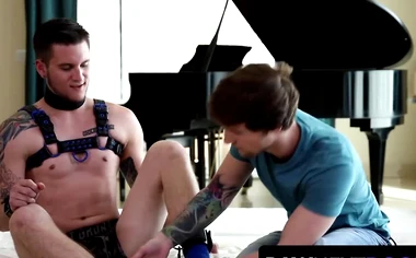 Handsome obedient guy Scotty Zee takes a massive raw cock in the rear by Allen Lucas