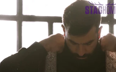 Staghomme Leandro watches big uncut cock slide inside Bastian Karim