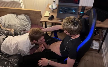 Twink wanted to and unhooked the guy from the game and began to give a throat, after which he sat