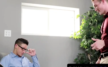 Office jock Dalton Riley fucks Jackson Cooper's muscular homo hard