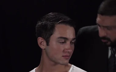Young gay's deepthroat skills precede a raw threeway