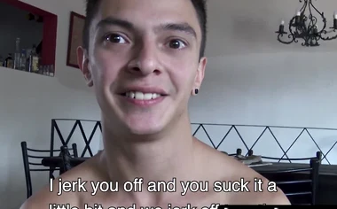 Cute straight Latino's first raw, on-camera fuck for cash