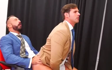 Cutie Xavi Garcia pounds his ass on the cock of professor Dani Robles