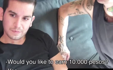 Straight Latino's hardcore raw bareback sex for cash adventure
