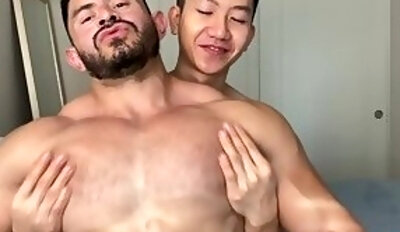 Asian Twink Get Manhandled and Fucked by Latino God