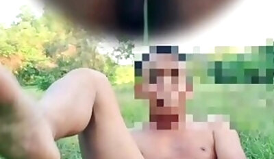 Myanmar gay naked outdoor anal play (zoom )