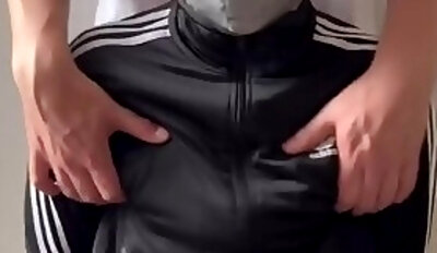 BDSM bound scally chav tickle torture black adidas jacket