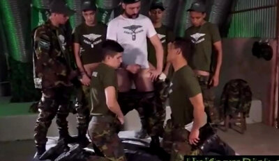 [UniformDick]- Latino Gangbang in the Military Barracks