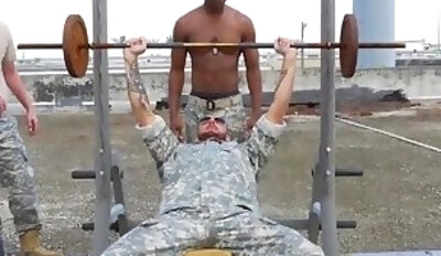 Army IR jock assdrilled by Black top after getting jizzed