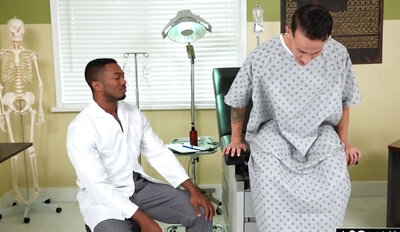 Des Irez gets a boner when a black doctor examines his prostate!